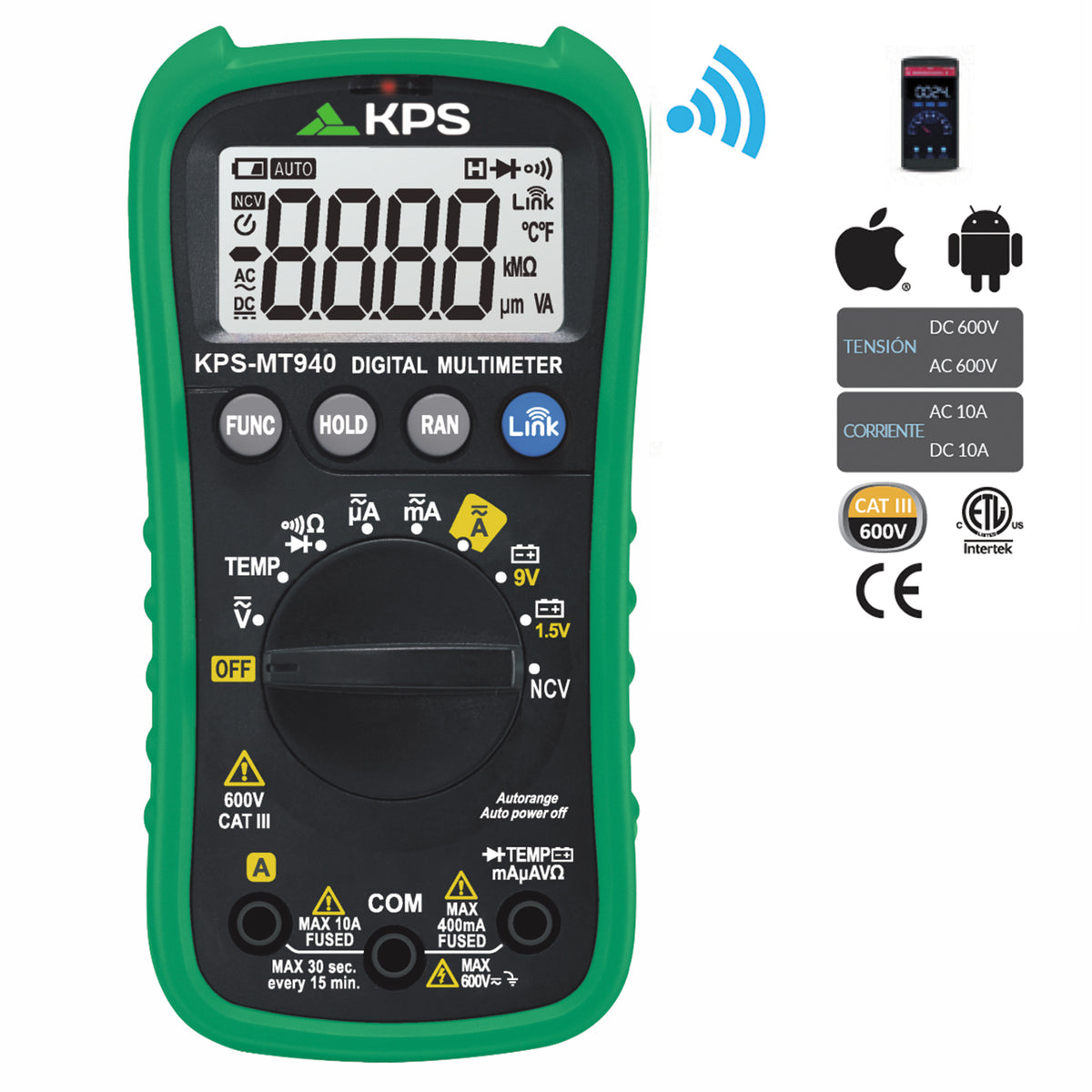 Multimètre numérique KPS MT940 TRMS avec KPS LINK