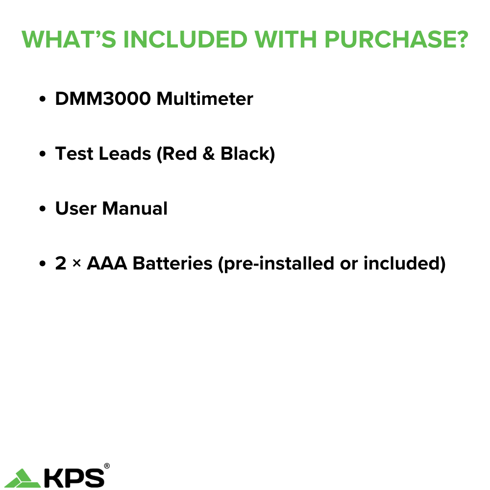 Multimètre numérique KPS DMM3000 AC/DC True RMS
