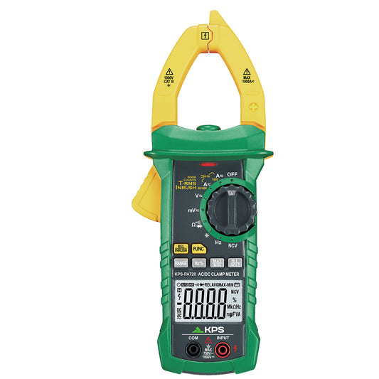 Pinza amperimétrica digital industrial de verdadero valor eficaz KPS PA720