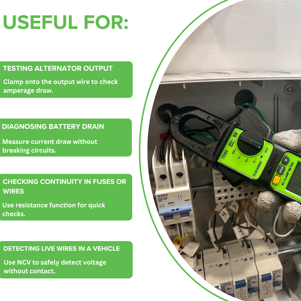KPS DCM300MINI Clamp Meter – 400A AC with NCV, Auto Range & Compact Design