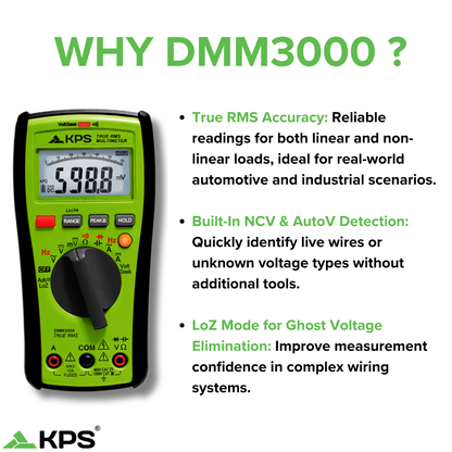 Multimètre numérique KPS DMM3000 AC/DC True RMS