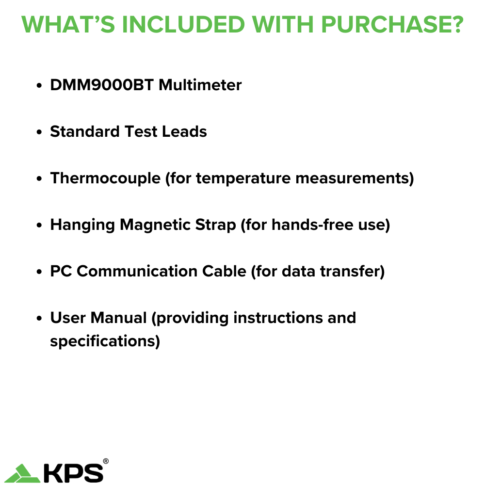 KPS DMM9000BT Multimètre d'enregistrement True RMS de haute précision
