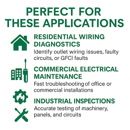 KPS Compact Electrical Testing Kit – Clamp Meter, Voltage Detectors, and Socket Tester
