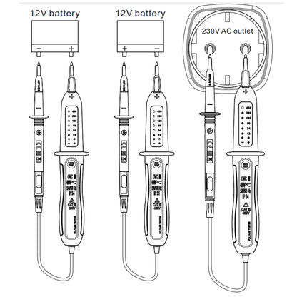 Détecteur de tension KPS DT220 avec test RCD