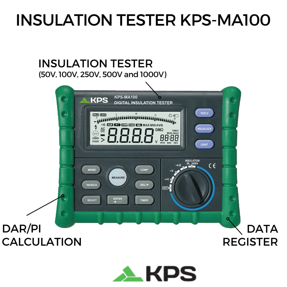 KPS MA100 Insulation Tester up to 1Kv