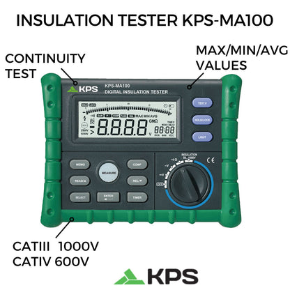 KPS MA100 Insulation Tester up to 1Kv