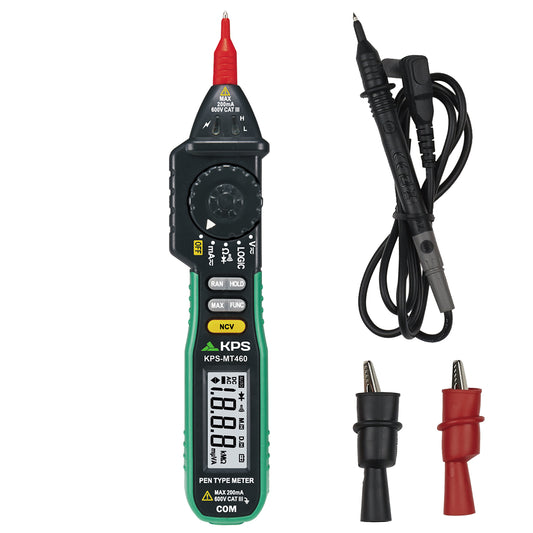Multimètre numérique de type stylo KPS MT460 avec détecteur de tension sans contact pour tension et courant AC/DC