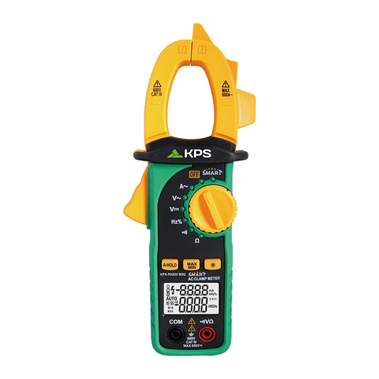 Pinza amperimétrica digital KPS PA900 MINI True RMS para voltaje CA/CC y corriente CA