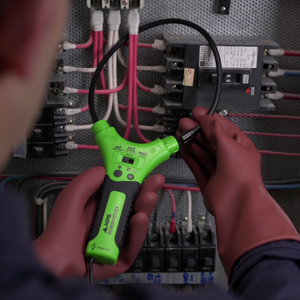 Pinza amperimétrica con sonda flexible KPS DCM3018